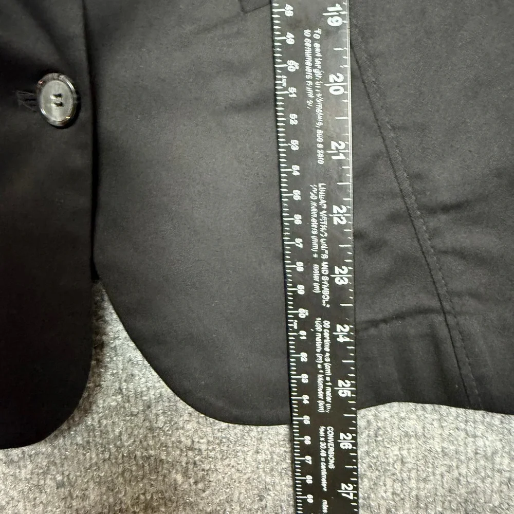 Lane Bryant Blazer Womens 18 Black Cotton Spandex Button Front Jacket‎ Career